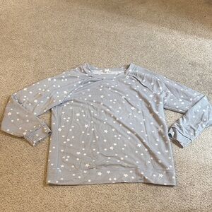 Caslon Gray Star Pattern Women’s Sweater Medium